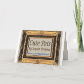 ポメラニア犬Get Well Card カード (裏面)