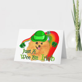 ポメラニア犬St patricks day カード