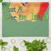 ポメラニア犬St patricks day キッチンタオル (折り畳み)