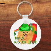ポメラニア犬St patricks day キーホルダー (正面)
