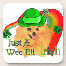 ポメラニア犬St patricks day コースター