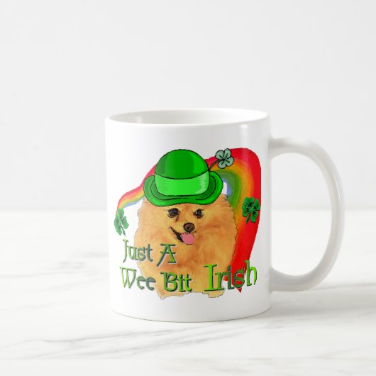 ポメラニア犬St patricks day コーヒーマグカップ (右)
