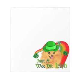 ポメラニア犬St patricks day ノートパッド