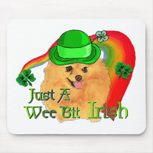 ポメラニア犬St patricks day マウスパッド (正面)