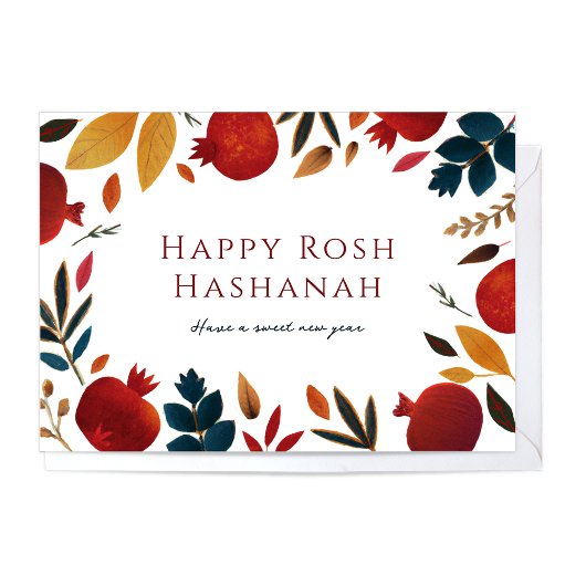 ポメ色彩の鮮やかグラネスRosh Hashanah シーズンカード