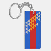 ポモインディアン国旗のエスニック・シンボル・アメリカ先住民アメリカ キーホルダー (正面左)