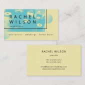 ポモダンスター青と黄色のシームストレス 名刺 (正面/裏面)