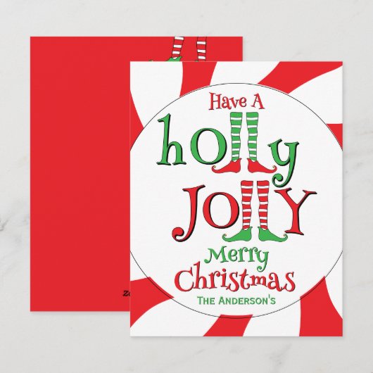 ポヨポヨと楽しいクリスマス！ シーズンカード (正面/裏面)