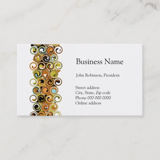 ポラックの渦巻バス。 カード (正面)