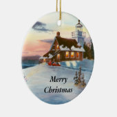 ポラリスの日没のクリスマスのオーナメント セラミックオーナメント (右)