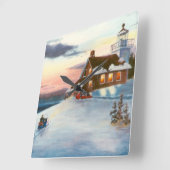 ポラリスサンセットウォールクロック スクエア壁時計 (傾斜)