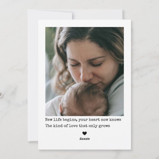 ポラロイドスタイルの2枚の写真 初めての母の日 シーズンカード (裏面)