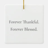 ポラロイドスタイルフォトオーナメント- Thankful セラミックオーナメント (裏面)
