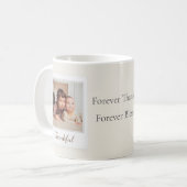 ポラロイドスタイル写真 – Thankful & 賛美 コーヒーマグカップ (正面左)