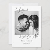 ポラロイドフォト引用文日付の保存 招待状 (正面)