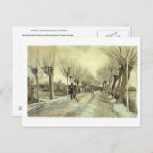 ポラード・ウィローズ、ほうきを持つ男、ファン・ゴッホの美術 ポストカード (正面/裏面)