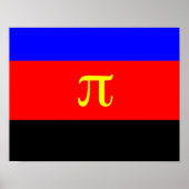 ポリアモリーストライプデザイン ポスター (正面)