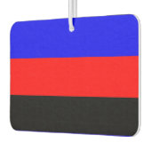 ポリアモリープライドフラグストライプの カーエアーフレッシュナー (左)