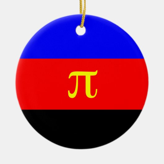 ポリアモリープライド国旗 セラミックオーナメント (正面)