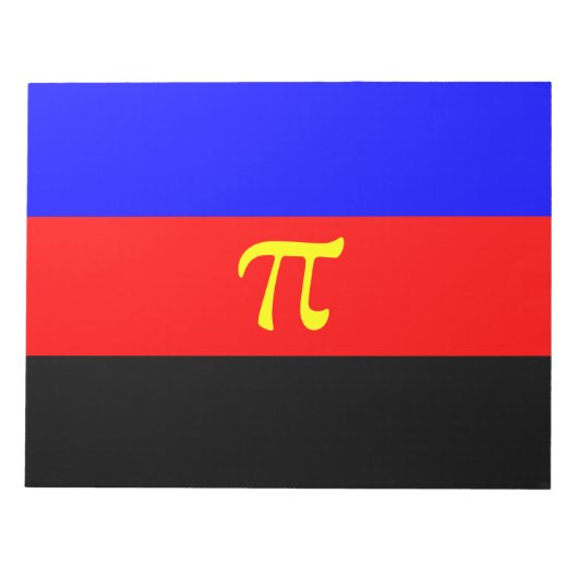 ポリアモリープライド国旗 ノートパッド (正面)