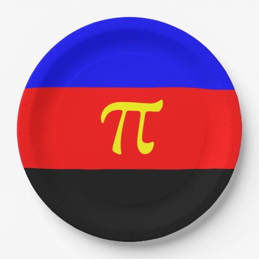 ポリアモリープライド国旗 ペーパープレート (正面)