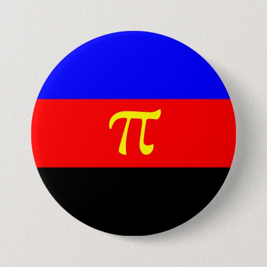 ポリアモリープライド国旗 缶バッジ (正面)