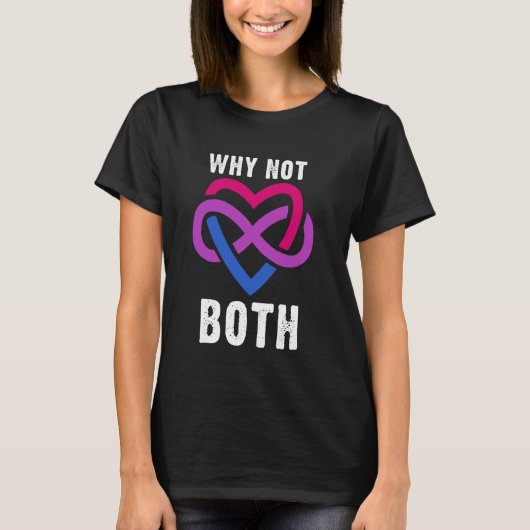 ポリアモリー無限ハートバイセクシャルプライト Tシャツ (正面)