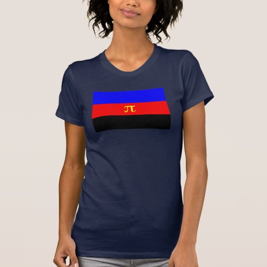 ポリアモリー プライド フラッグ Tシャツ (正面)
