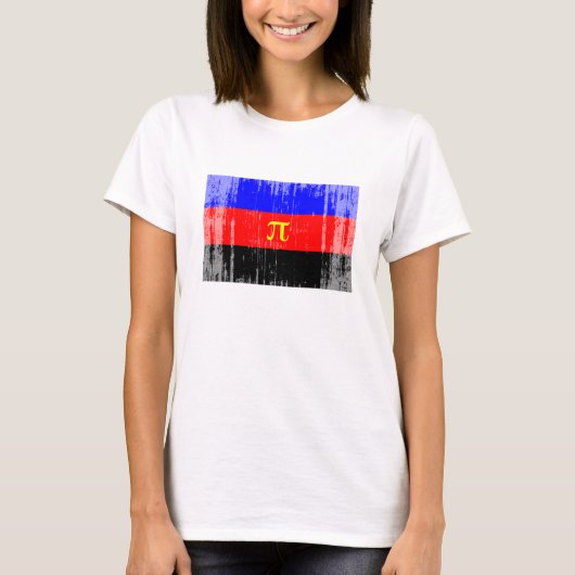 ポリアモリー プライド フラッグ Tシャツ (正面)