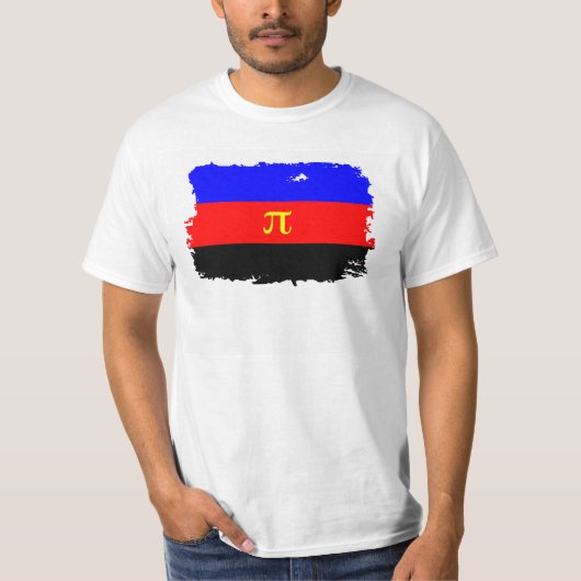 ポリアモリー プライド フラッグ Tシャツ (正面)