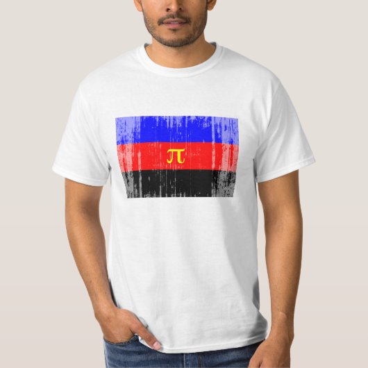ポリアモリー プライド フラッグ Tシャツ (正面)