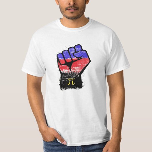 ポリアモリー プライド 抗議 フィスト Tシャツ (正面)
