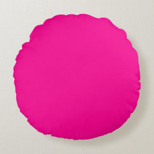 ポリエステル丸型装飾用クッション（16インチ）、明るいピンク ラウンドクッション