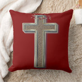 ポリエステル枕赤の背景 クッション (ブランケット)