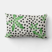 ポリエステル装飾用クッション、水玉模様または緑の葉 ランバークッション (裏面)