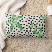 ポリエステル装飾用クッション、水玉模様または緑の葉 ランバークッション (ブランケット)