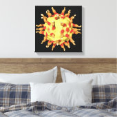 ポリオウイルス、受容体の表示 キャンバスプリント (インサイチュ (寝室))