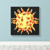 ポリオウイルス、受容体の表示 キャンバスプリント (インサイチュ (ウッドフロア))