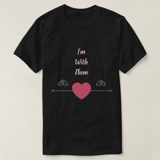 ポリガミスト男性用 私は彼らと一緒 Tシャツ (デザイン正面)
