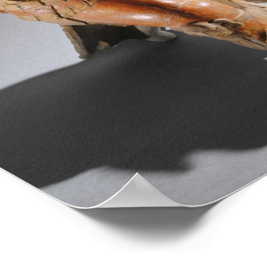 ポリクロームの2部構成の人形の容器、おそらく ポスター (角)