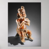 ポリクロームの2部構成の人形の容器、おそらく ポスター (正面)