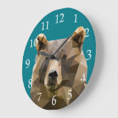 ポリゴンのベアカスタム ラージ壁時計 (傾斜)