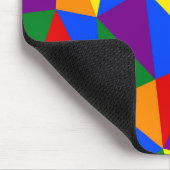 ポリゴンのレインボーパターン マウスパッド (コーナー)