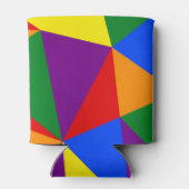 ポリゴンのレインボーパターン 缶クーラー (裏面)