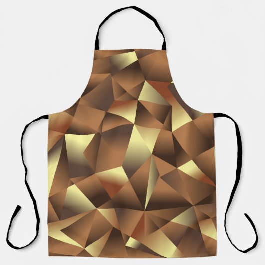ポリゴンの背景：抽象芸術テクスチャアート エプロン (正面)