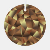 ポリゴンの背景：抽象芸術テクスチャアート ガラスオーナメント (裏面)