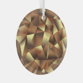 ポリゴンの背景：抽象芸術テクスチャアート ガラスオーナメント (正面右)