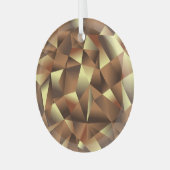 ポリゴンの背景：抽象芸術テクスチャアート ガラスオーナメント (正面左)