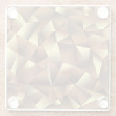 ポリゴンの背景:抽象芸術テクスチャアート ガラスコースター (裏面)