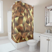ポリゴンの背景：抽象芸術テクスチャアート シャワーカーテン (インサイチュ)